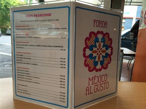 Menu At FONDA LA CASITA Restaurant Mexico City Correspondencia