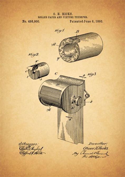 Toilet Paper Patent Mndphoto Drawings Illustration Science