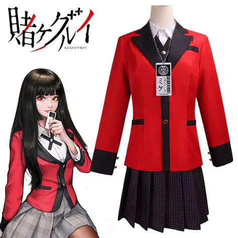kakegurui jabami yumeko cosplay costume wig halloween sayaka compulsive