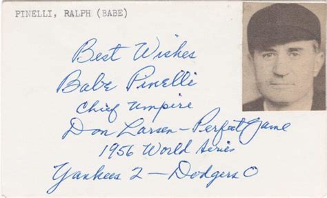 Babe Pinelli Cooperstown Expert