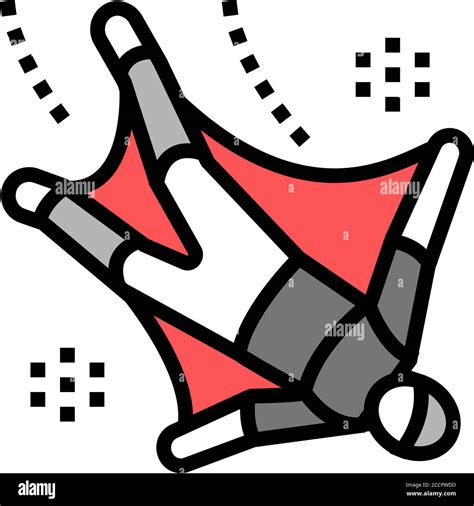 Wingsuit Fly Extremal Man Color Icon Vector Illustration Stock Vector