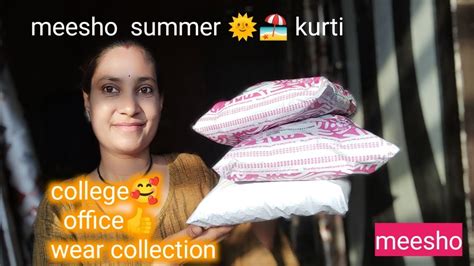 Meesho Kurti Haul Under 300 Only Meesho Office College Kurti Haul