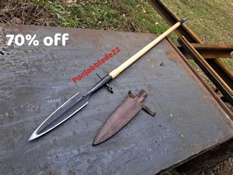 SHARP Medieval 300 Spartan SPEAR Hand Forged Spear Ottoman Style Viking ...