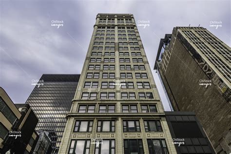 Skyward View Of Consumers Building Federal Courthouse And Century