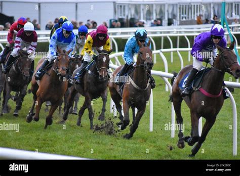 Uttoxeter Races National Hunt Racing Meeting Winter Ladies Day Stock