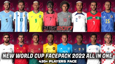 PES 2017 NEW WORLD CUP FACEPACK 2022 ALL IN ONE YouTube