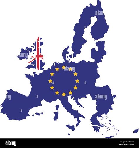 Brexit map icon. European union eu europe nation and government theme. Isolated design. Vector ...