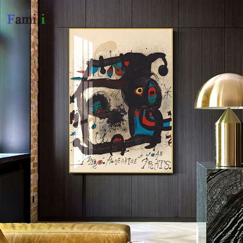 Porta Arte Abstrata Vintage De Parede Ana Miro P Steres E Impress Es