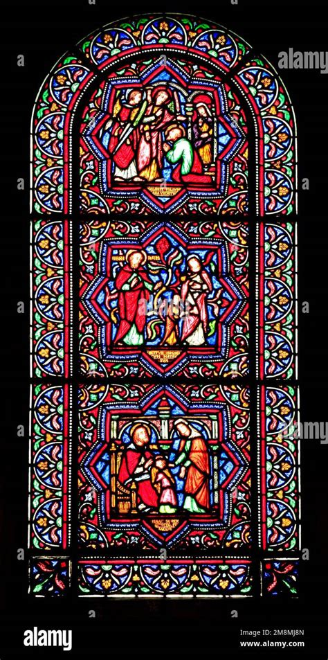 Stained Glass Window Old Testament Scenes Abraham Hagar Isaac And