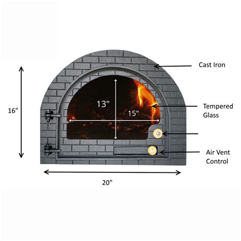 Large Cast Iron Glass Pizza Door.