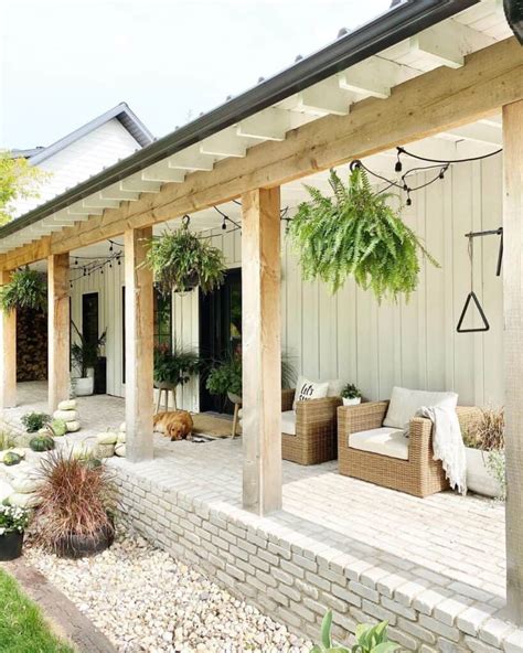 Brick Porch With Board And Batten Siding Soul Lane