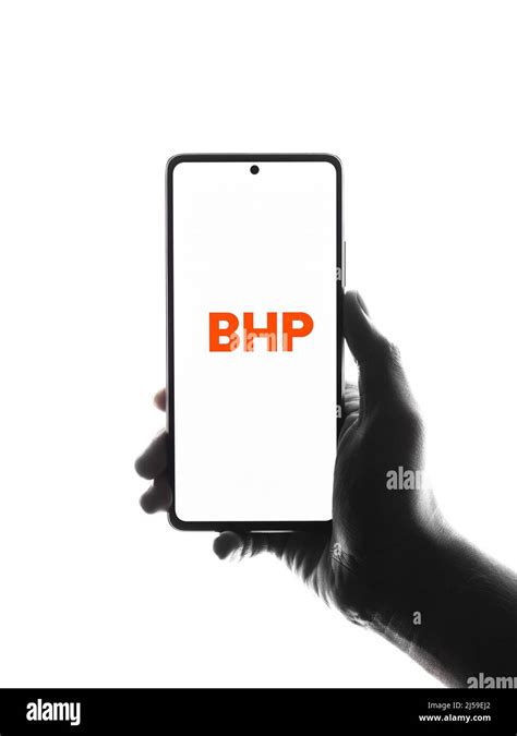 West Bangal India April 20 2022 Bhp Logo On Phone Screen Stock