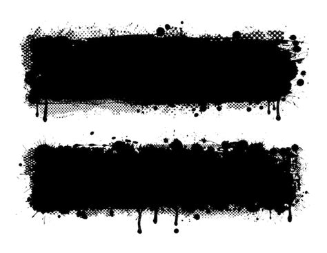 Premium Vector Grunge Black Banners