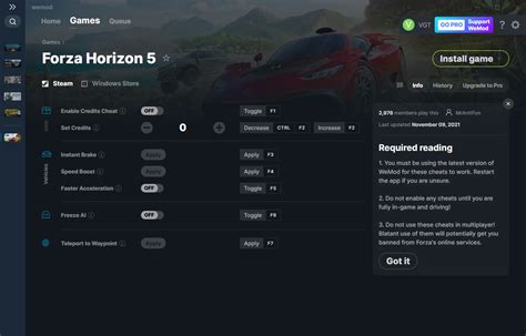 Читы для Forza Horizon 5