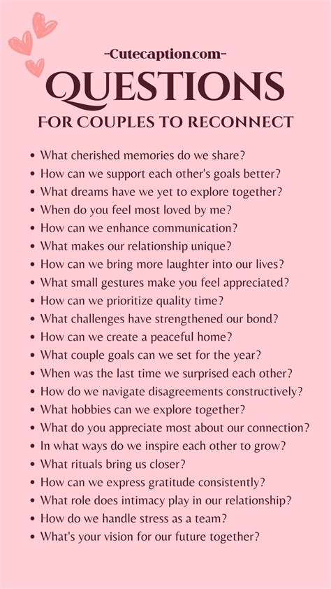 Rediscover Love 50 Heartfelt Questions For Couples To Reconnect In 2024