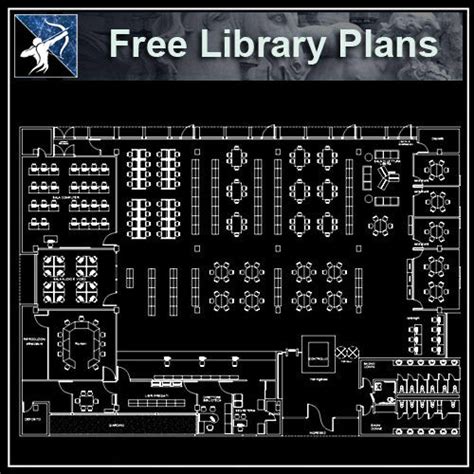 【architecture Cad Projects】free Library Cad Blocks And Plans