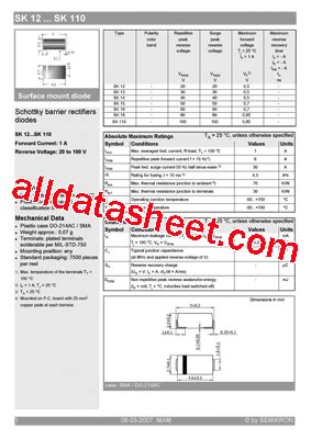 Sk Datasheet Pdf Semikron International