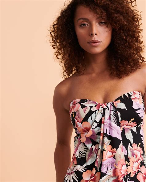 Skye Flirtation Vivian Bandeau Tankini Top Floral Bikini Village