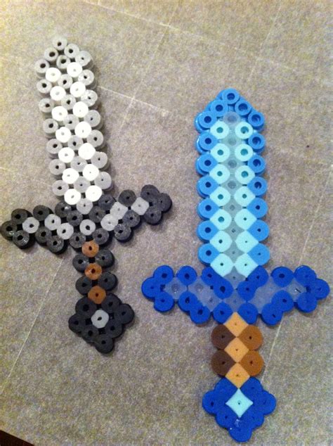 Perler Beads Minecraft Store Sword Minecraft Party Pinterest