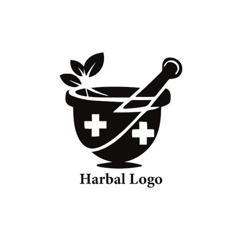 Premium Vector A Herbal Logo On White Background