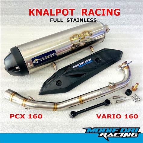 Jual Vario 160 Knalpot Racing Stainless Medwick Modif Ori Racing Knalpot Pcx 160 Cc Shopee