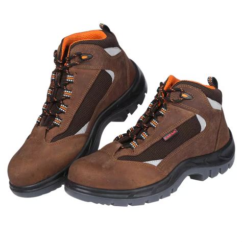 Buy Karam Fs65brswdamn Pu Double Density Steel Toe Brown Leather