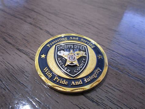 Archer County Sheriffs Office Texas Challenge Coin 770r Police