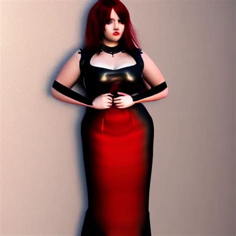 Curvy Feminine Hot Goth Cutie With Sublime Modest Stable Diffusion