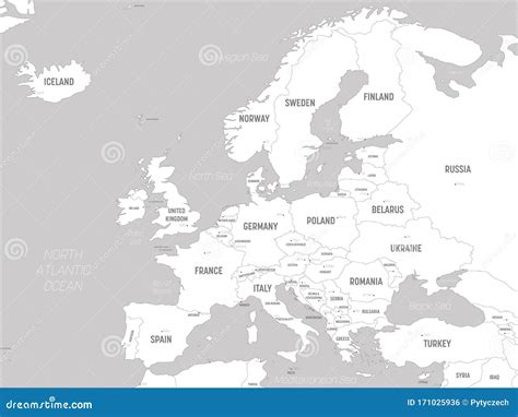 Mapa En Blanco De Europa Fotos De Mapa Europa 3d De Stock Mapa Europa