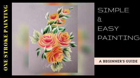 One Stroke Flower Painting Acrylic Painting Simple And Easy