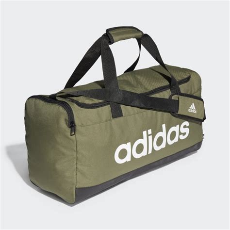 Adidas Essentials Logo Duffel Bag Medium Green Adidas Uk