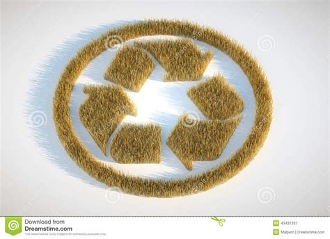 Eco Friendly Recyclation Concept D Rendering Of Green Recycle Stock