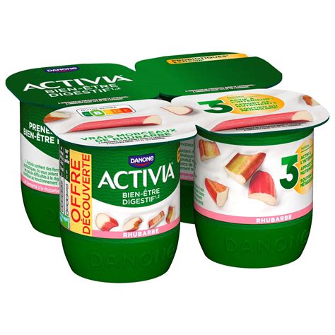 Yaourt Aux Fruits Bifidus Rhubarbe Activia Les Pots De G Prix