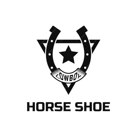 Premium Vector | Horse shoe logo design creative idea vintage retro style