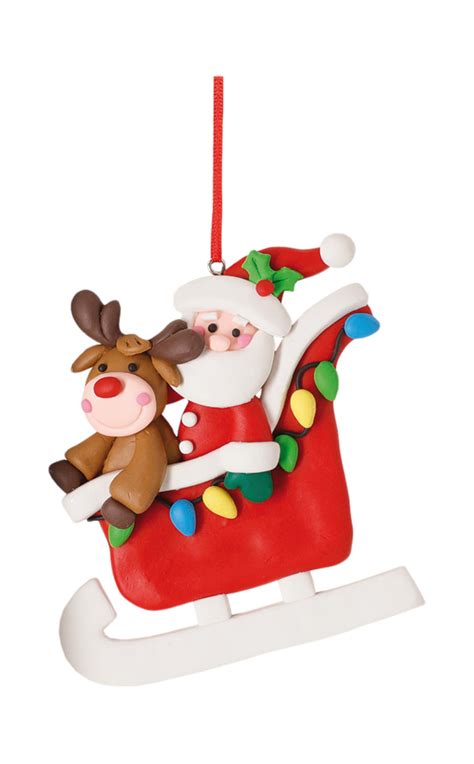 Santa/ Reindeer in Sleigh Ornament | HOM Furniture