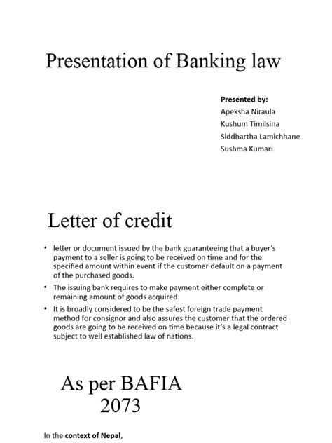 letter  credit  letter  credit money
