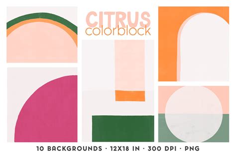 Color Block Background Bundle | Creative Market