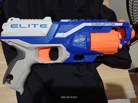 Nerf disruptor with 6 bullets, Hobbies & Toys, Toys & Games on Carousell