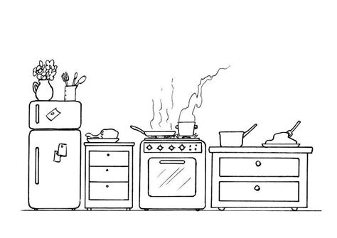 Coloring Page Kitchen Free Printable Coloring Pages Img 8200