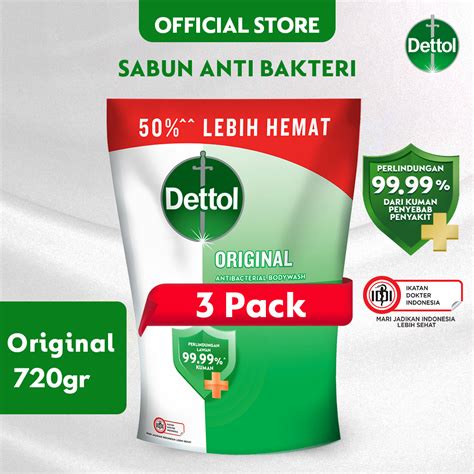 Jual Dettol Sabun Mandi Cair Anti Bakteri Original 720gr X3 Shopee