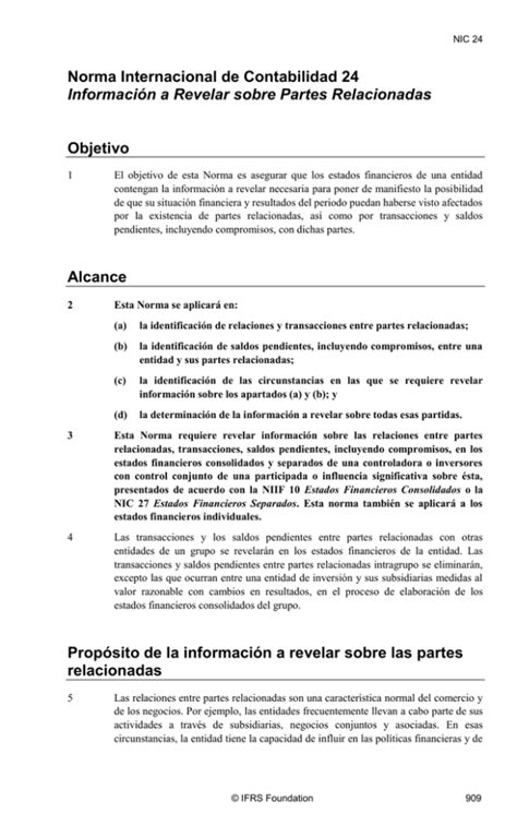 Informaci N A Revelar Sobre Partes Relacionadas