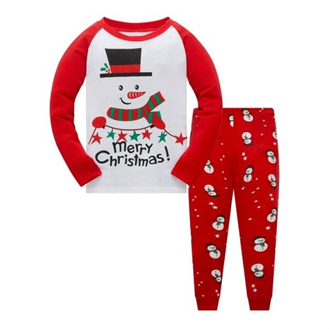 Popshion Baby Boys Christmas Pajamas Set 100 Cotton Xmas Sleepwear 2