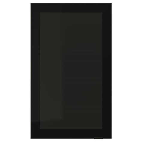 Jutis Glass Door Smoked Glass Black 18x30 Ikea