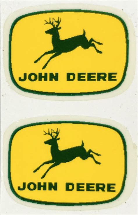 Decal John Deere Logo Legged Deer Green On Yellow Dj