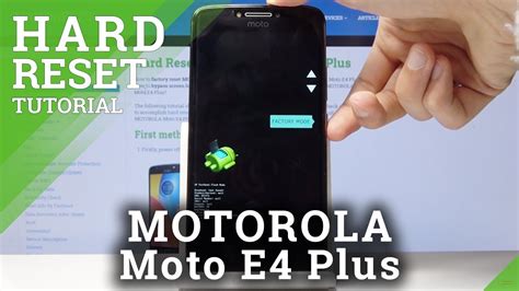 Hard Reset Motorola Moto E Plus Remove Pattern By Factory Mode Youtube