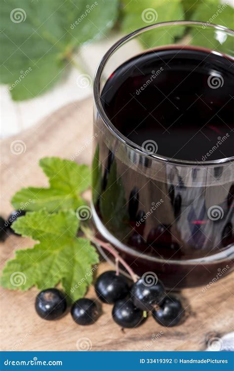 Fresh Black Currant Juice Stock Photo Image Of Group 33419392