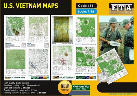 Us Vietman Maps Eta Diorama Accessories 436