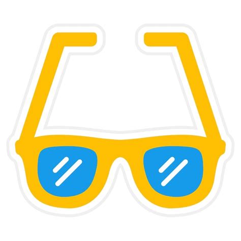 Icono De Las Gafas Vector Premium