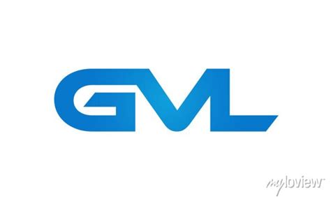 Gvl Letters Joined Logo Design Connect Letters With Chin Logo Fotomural