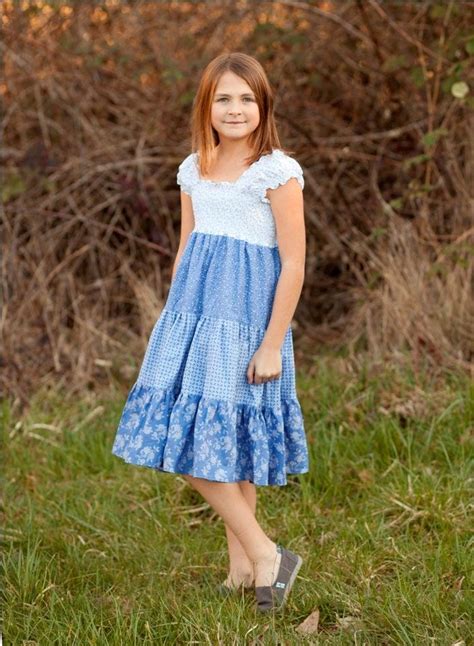 Brooklyn S Tween Tiered Sundress Pdf Pattern In Sizes Etsy